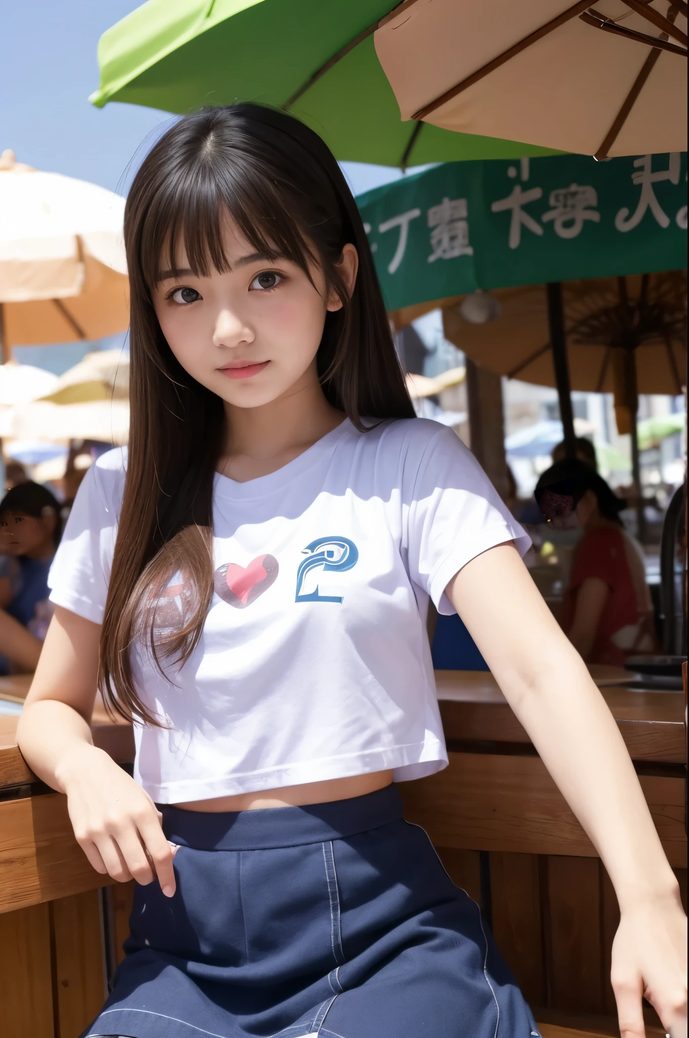 Anime girl wearing , cute