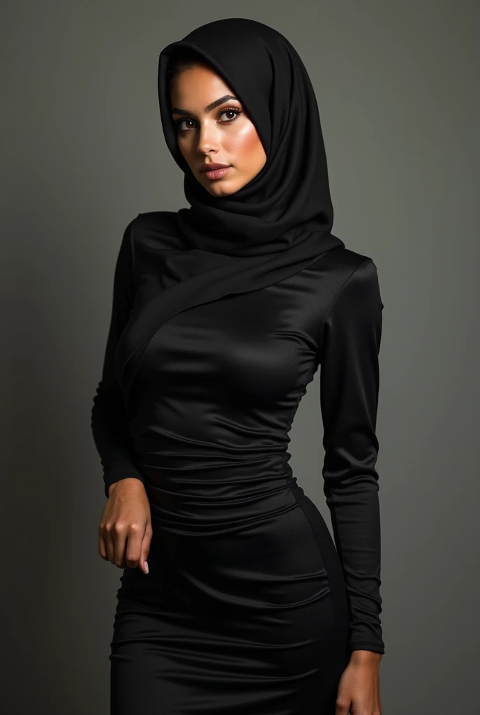 When sharma hijab, tight abaya, sexy