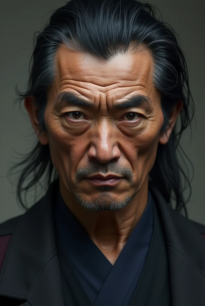 Japanese man with serious face