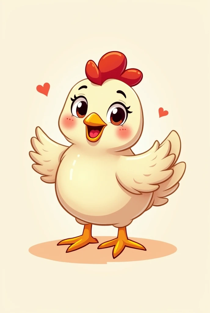 Create a cartoon style chicken logo
