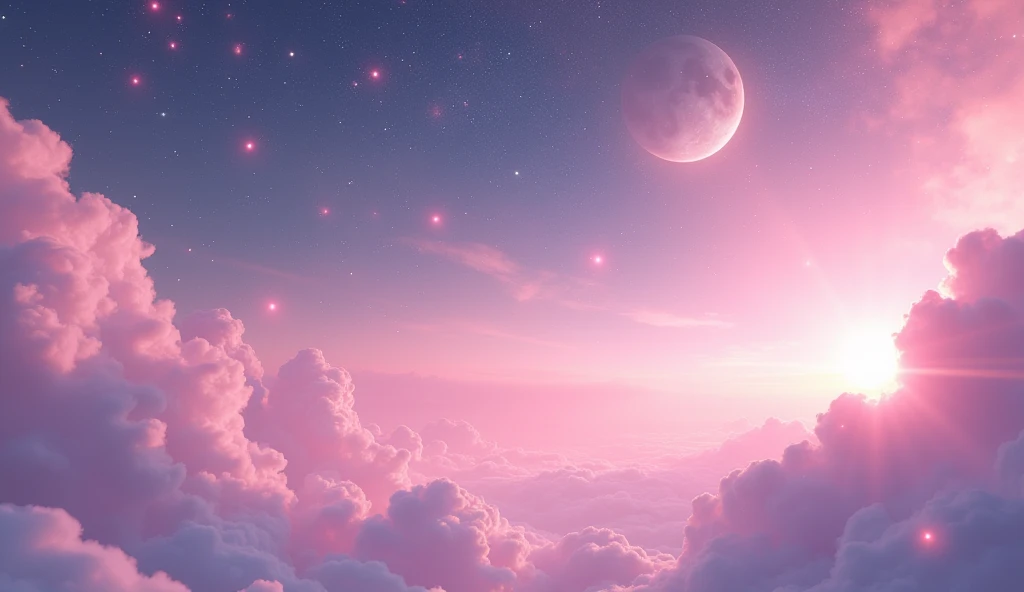 Sky and star ,pink