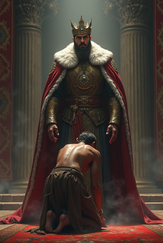 make the king you made before, But now condemning the commoner to the game of doors to decide his destiny