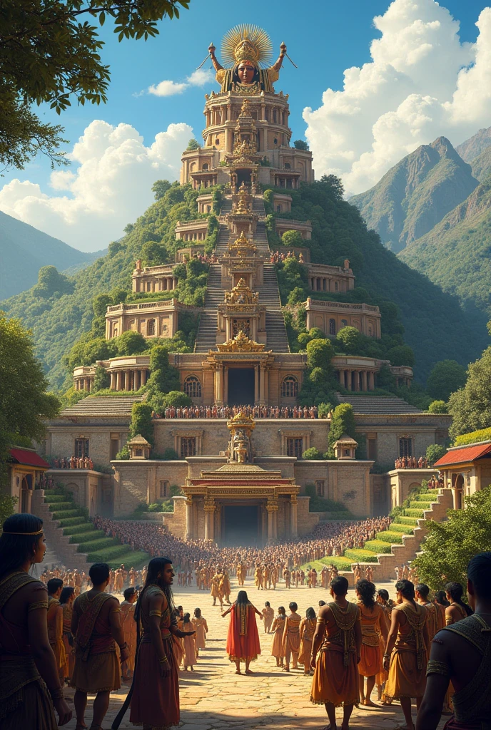 The social pyramid of the Incas specifying where royalty goes, Slaves and nobles