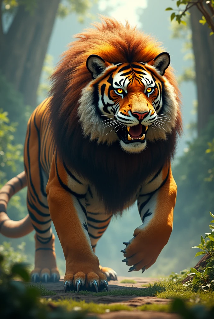 Tiger with lion