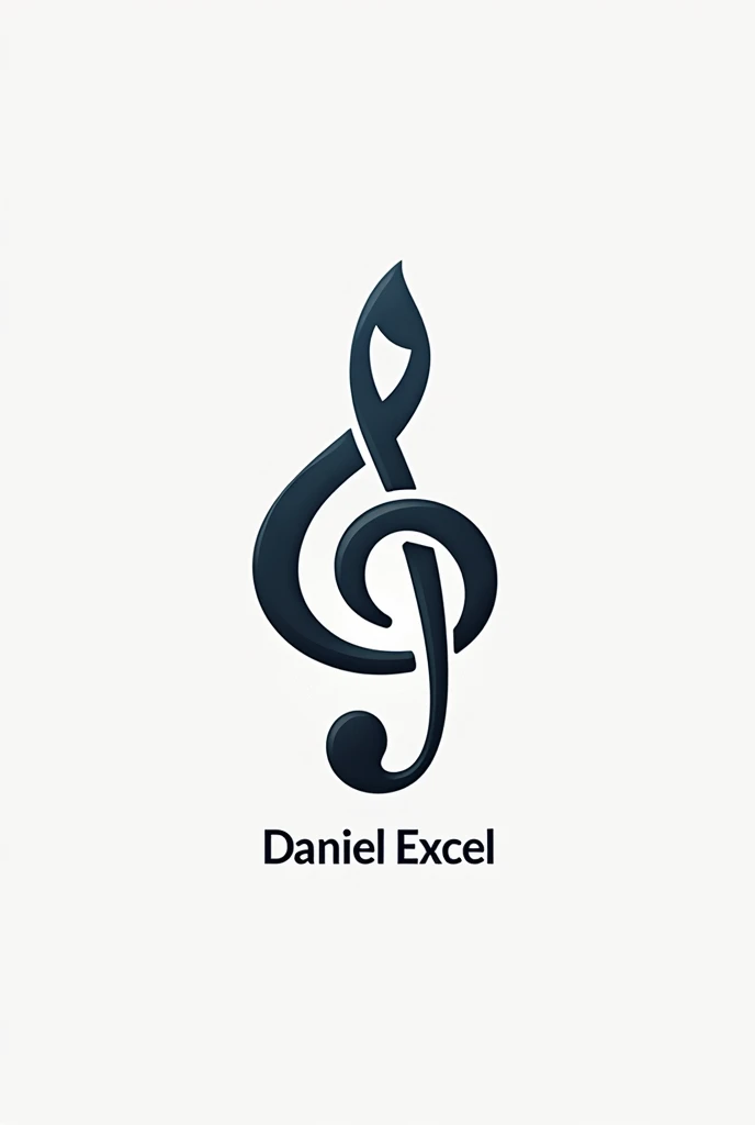Logo of Daniel Excel merged with the treble clef 