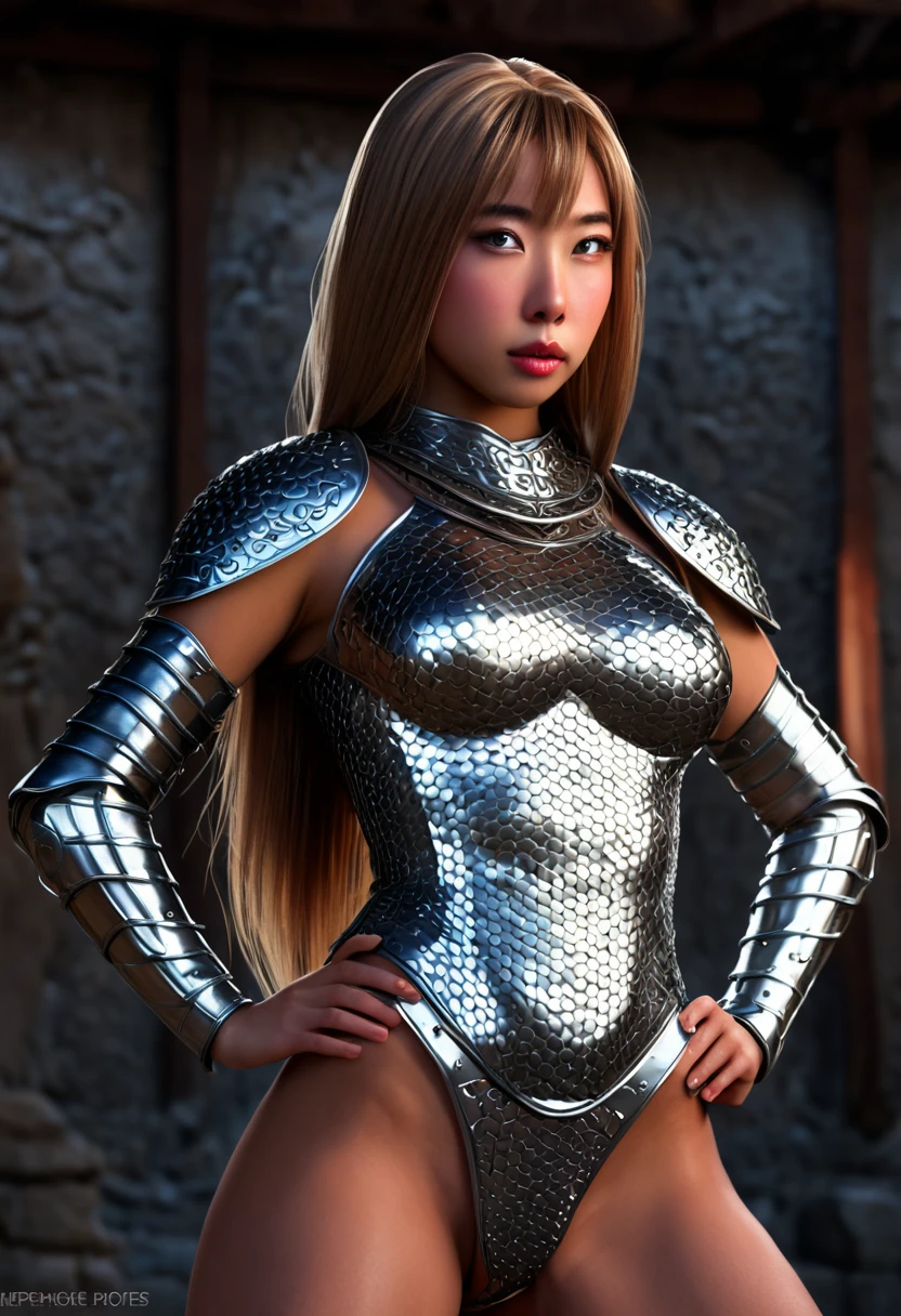 A centaur, cute yuna torso, wearing fantasy warrior sexy chain mail, lower body sleek black horse, low view looking up at her, centaur strong imperious pose, best quality, 4k, 8k, highres, masterpiece:1.2, ultra-detailed, realistic, photorealistic, photo-realistic:1.37, HDR, UHD, studio lighting, ultra-fine painting, sharp focus, physically-based rendering, extreme detail description, professional, vivid colors, bokeh, fantasy, concept art, dramatic lighting, dramatic pose, intricate details, detailed armor, detailed facial features, beautiful detailed eyes, beautiful detailed lips, extremely detailed eyes and face, long eyelashes, chiaroscuro, cinematic lighting, dramatic shadows, warm color tones