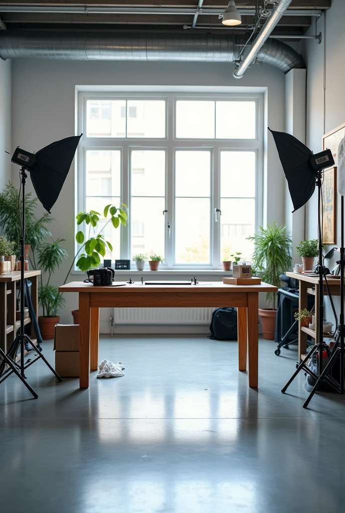 Studio whit table 