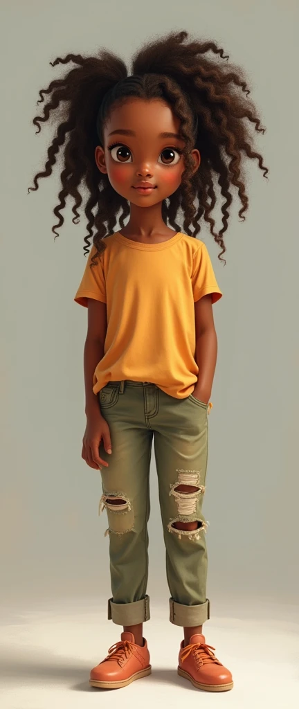 Age thirteen black girl full body.