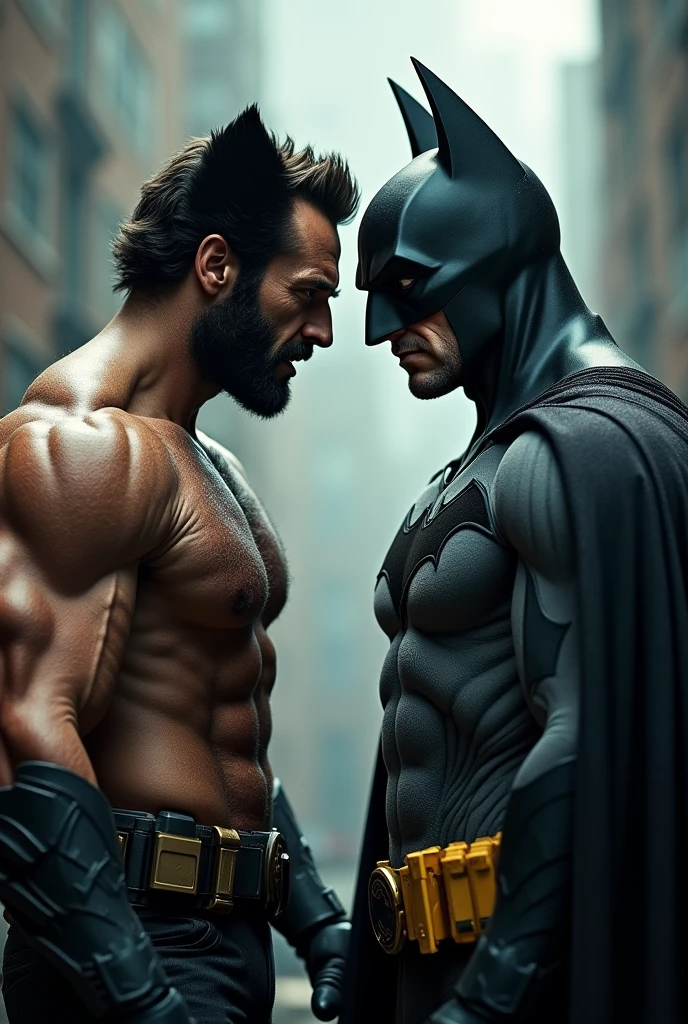 Generate wolverine and batman in one wallpaper