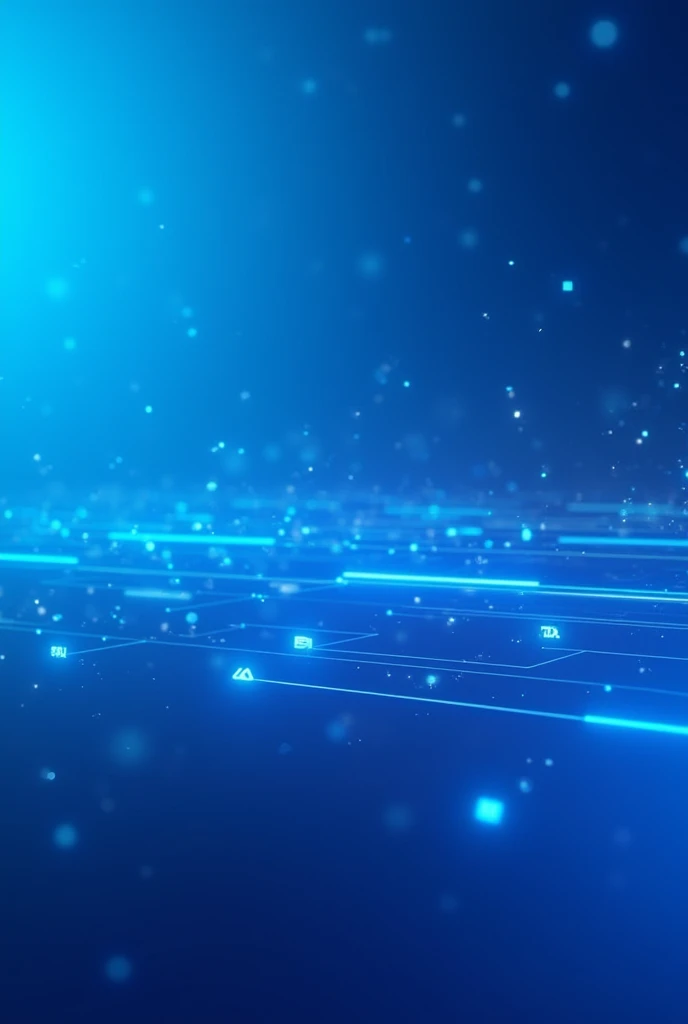 blue technological background with horizontal lines and small HTML logos, CSS e JAVASCRIPT