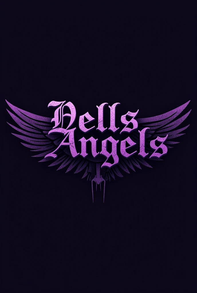 Crie uma logo roxa com o nome HELLS ANGELS