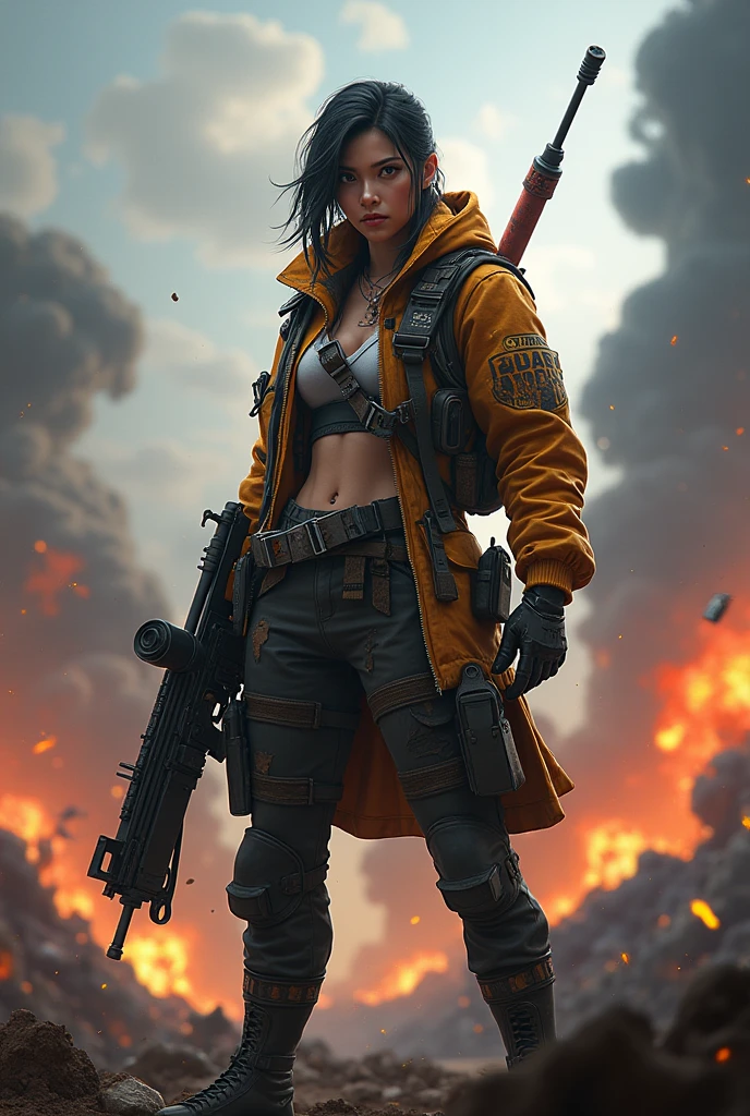 Cover with a free fire character for youtube