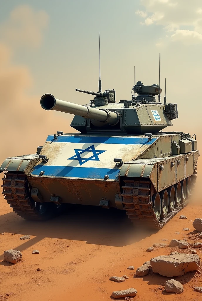 TANK WITH ISRAEL FLAG