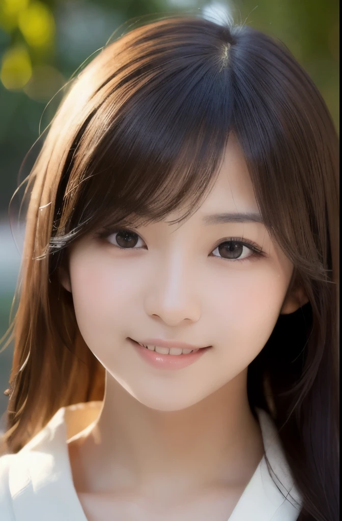 best quality, face focus, soft light, ultra high res, (photorealistic:1.4), RAW photo,(Seductive expression), (fair skin), (kawaii),
1 Japanese girl, solo, cute, smile, (pupil, lights in the eyes),  detailed beautiful face, Medium-sized breasts,(high resolution detail of human skin texture),(long hair),(portrait), upper body, Japanese white kimono