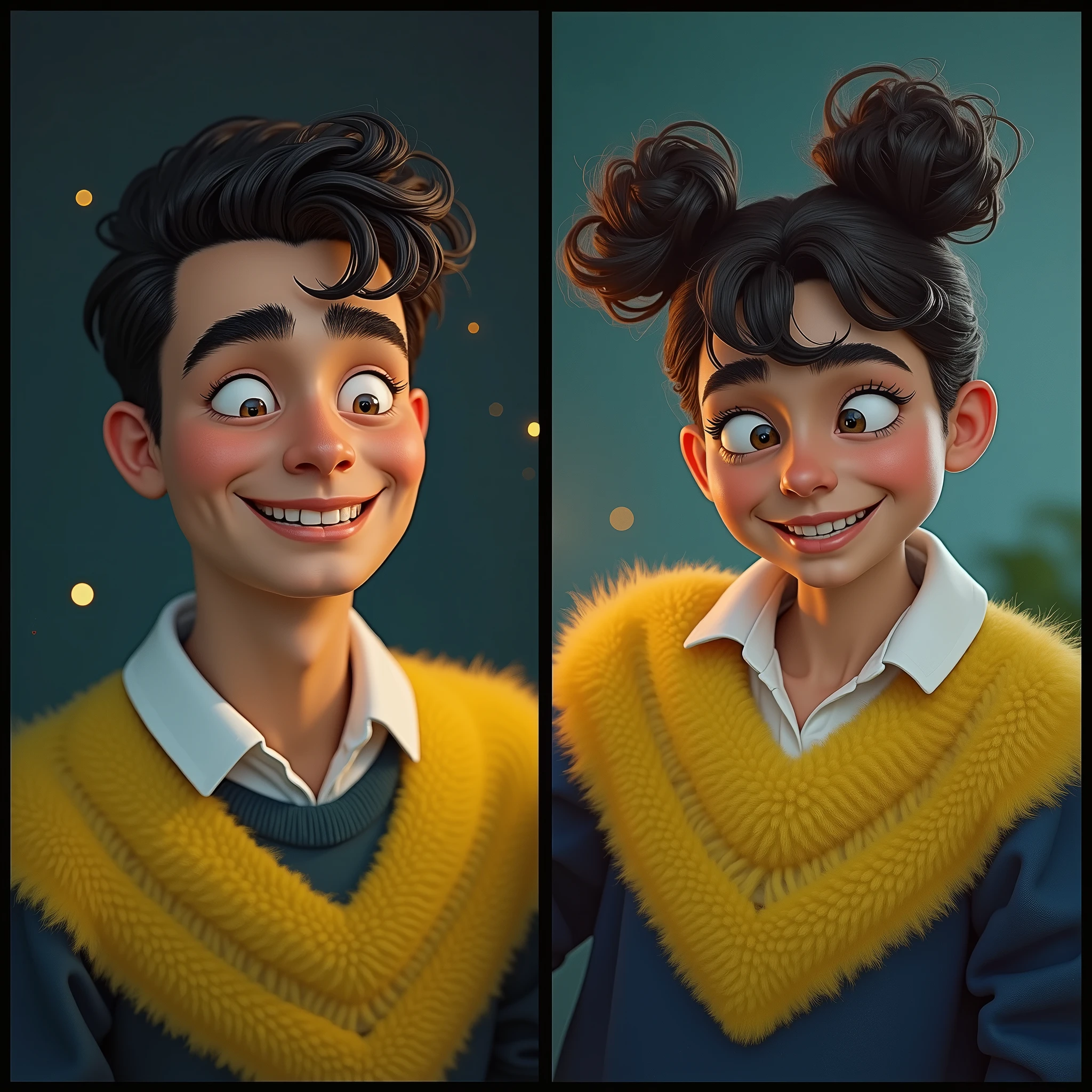 Both with a smile