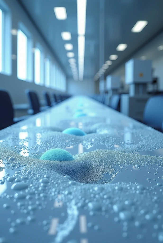 3D computer simulations of hydrophobic and self-cleaning clothing being tested 