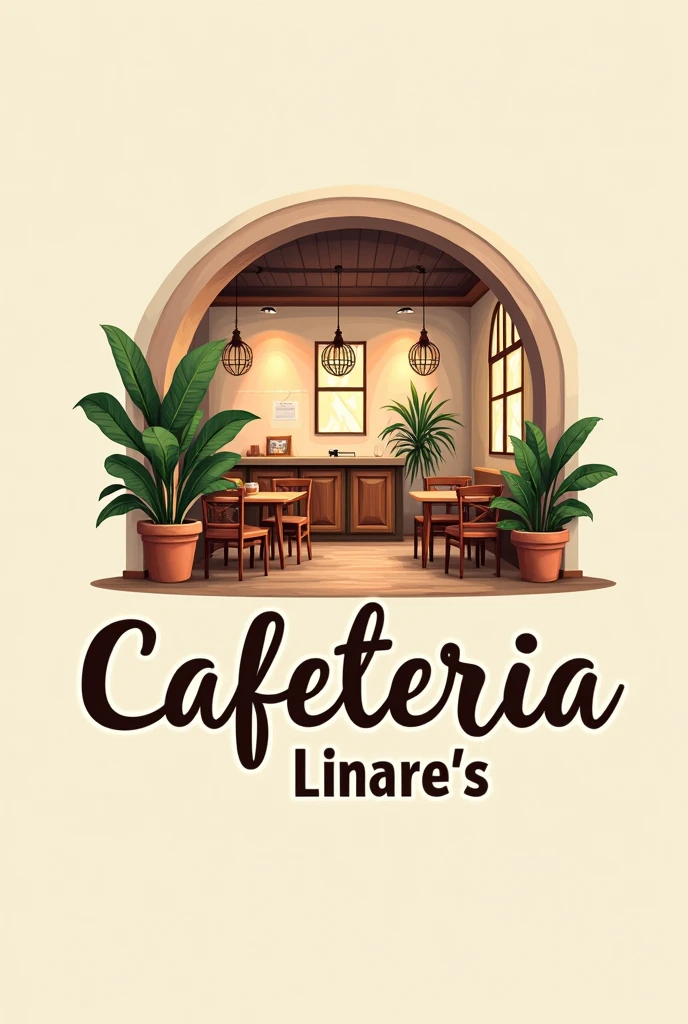A logo of a coffee shop with the name CAFETERIA LINARE'S