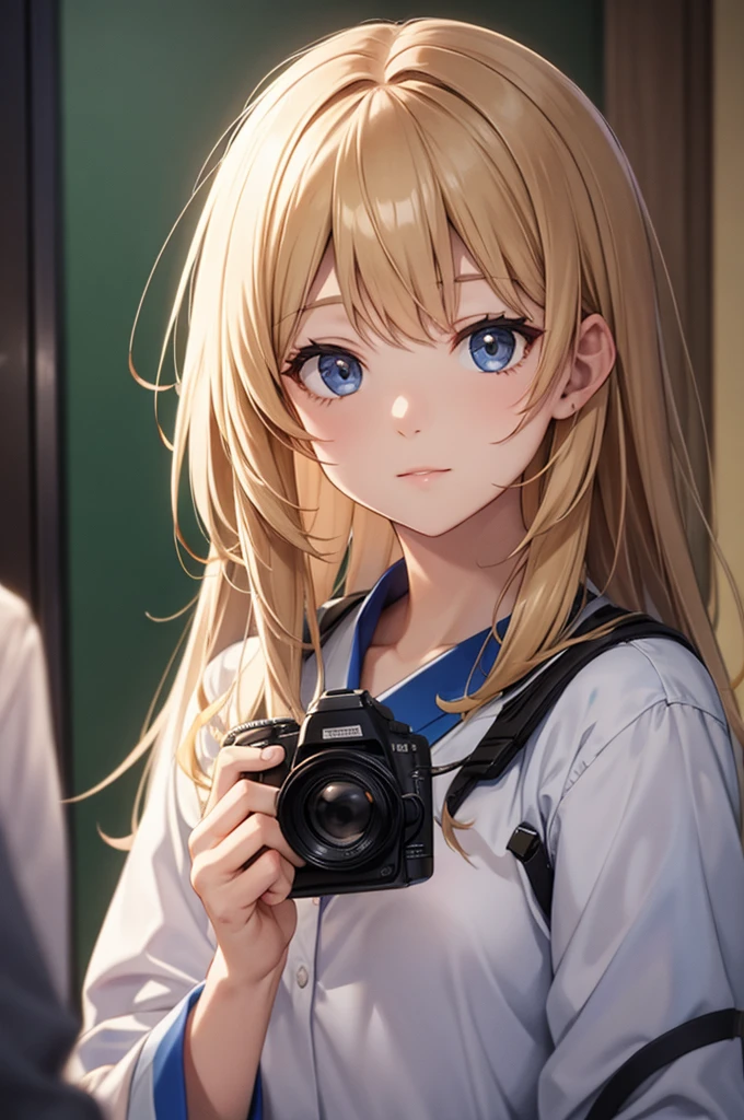 Erina Nakiri, Food Wars, Close up, On knees, Tongue out, looking up, camera from above, Anime girl, white button up, THICC, massive tits, wet body, hotel room