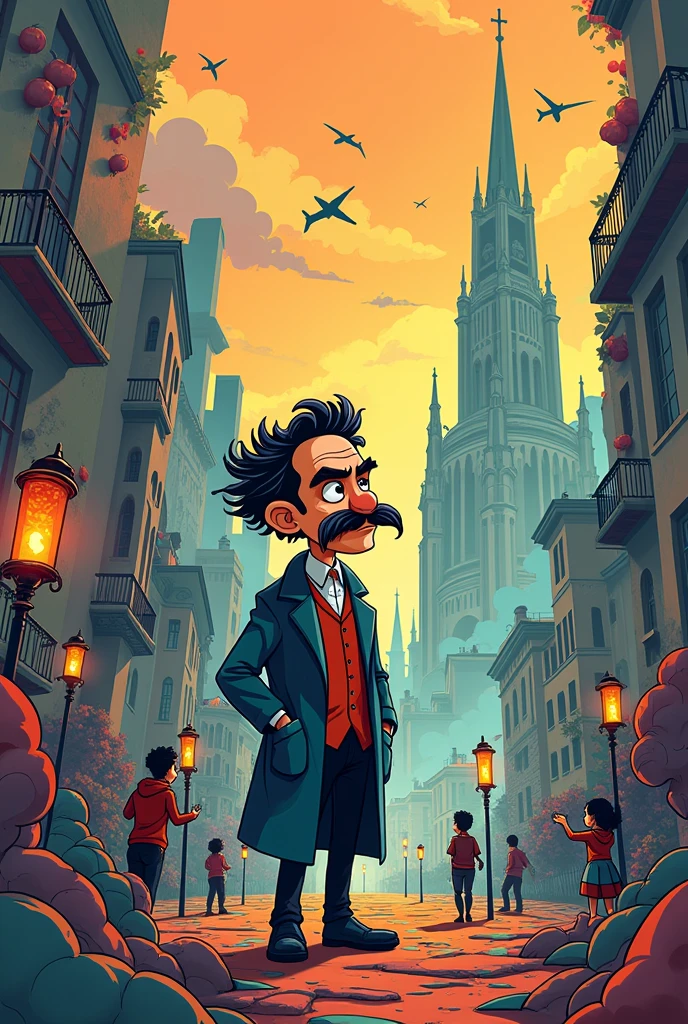 Make a cartoon about Nietzsche&#39;s Beyond Good and Evil