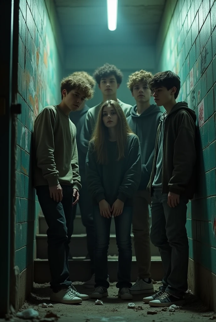 Photo depicting teenagers in schools using drugs 