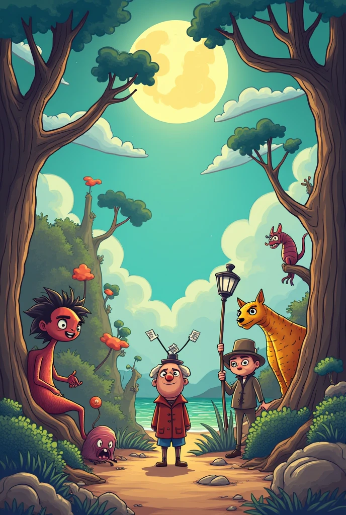 Make a cartoon about the text Beyond Good and Evil by author Nietzsche