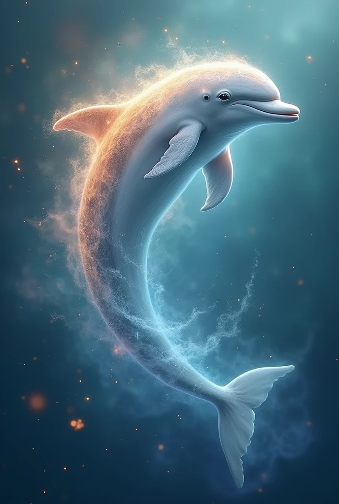Make me a dolphin logo in a spiritual way