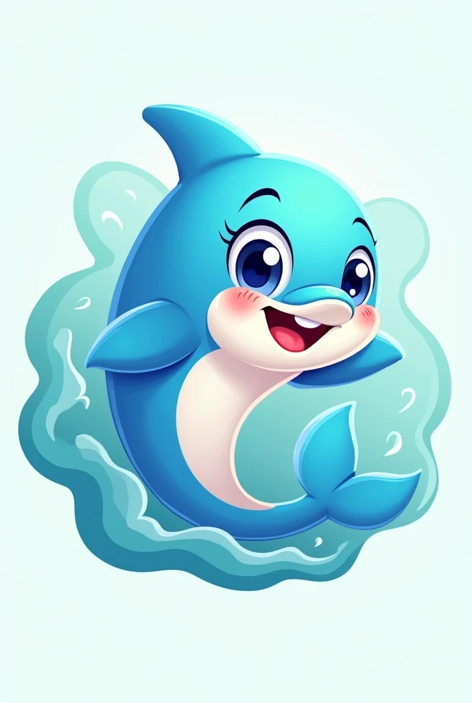 Make me a happy dolphin logo