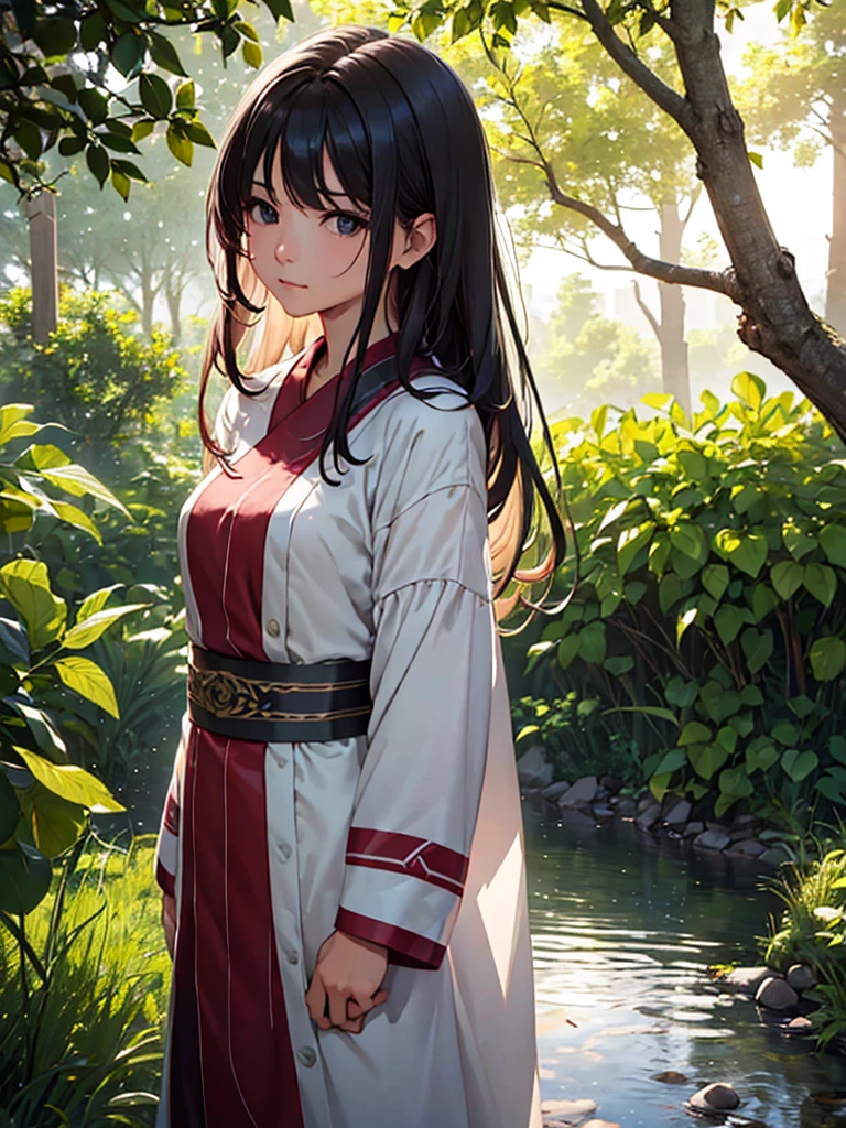 (masterpiece、top-quality、hight resolution、Unity 8k、extremely details CG:1,Best Picture), "A retired porn star, now in casual everyday clothing, with a contemplative and slightly melancholic expression. She has left her past behind, yet there are subtle hints of her previous career, like a small tattoo or a faint smile that suggests memories of a different time. She is in a quiet and serene environment, perhaps at home or in a peaceful park, reflecting on her life after retirement."