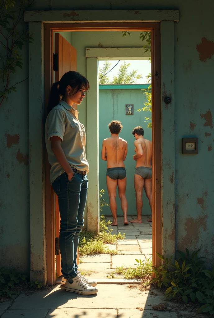 Swedish girls, school photo, class photo, 18 years old, completely naked,  no clothes at all, embarrassed, naked, full body, barefoot, entire body naked, naked