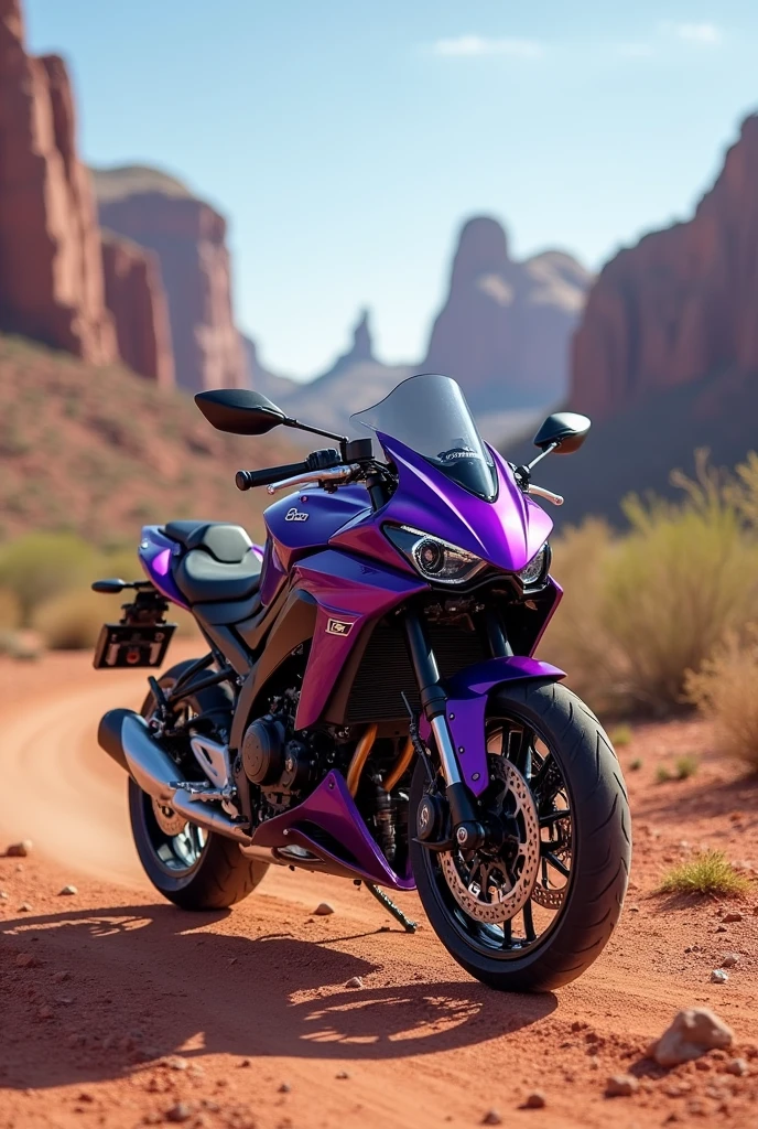 Moto mrx Arizona explore ( It is a dual purpose motorcycle ) the motorcycle is purple
