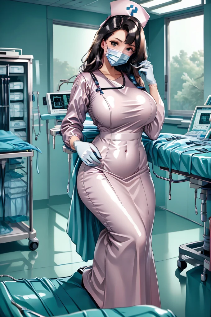 nurse uniform,hospital, latex nurse suit,nurses,busty,elbow gloves,labcoat,black hair woman,pink eyes , gigantic ,medical instruments,asian nurse,two nurses,speculum,examination room,oversize ,big ass ,strap on, lay on table ,legs spreaded,giving birth,gyno chair , dentist,Milf,latex,pink uniform,oversize breasts