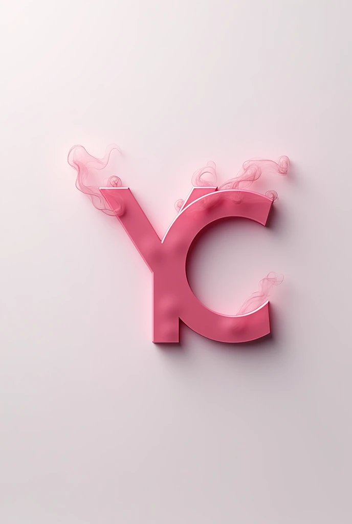Logo with pink smoke on the letter Y and C