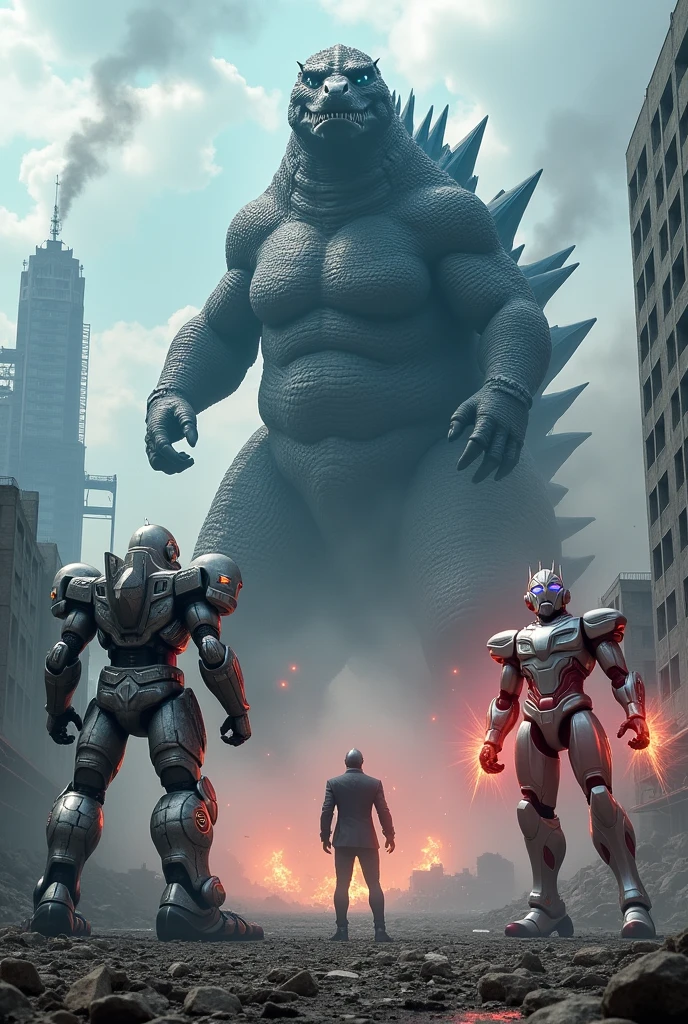godziila vs ultraman and gundam 



