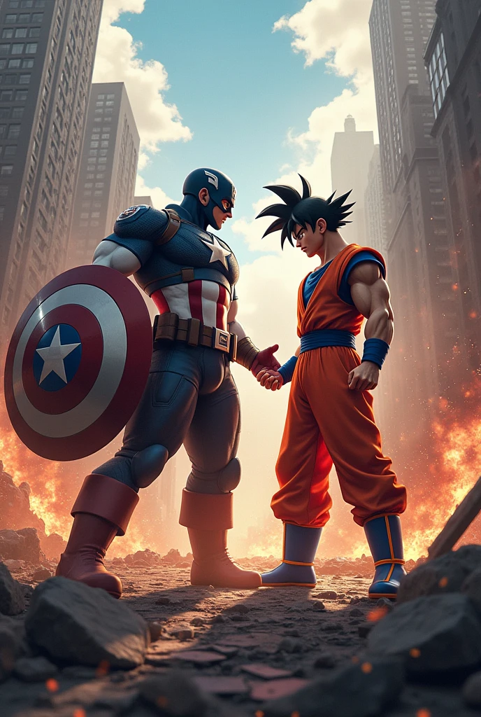 Goku vs captain America