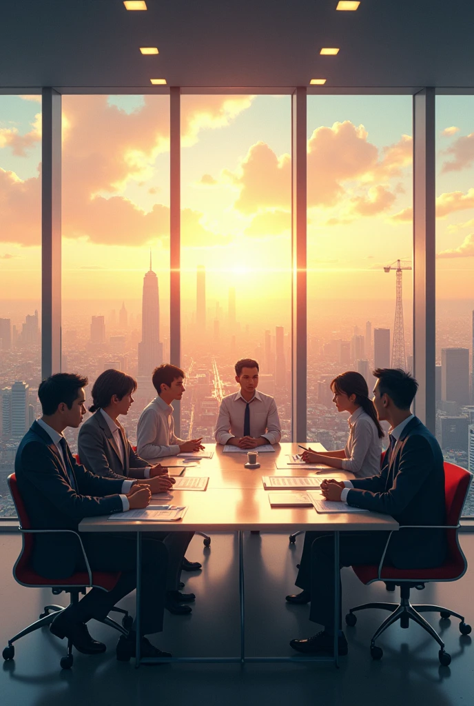 “Create an image in the style of Makoto Shinkai of company plans to increase its production next year."