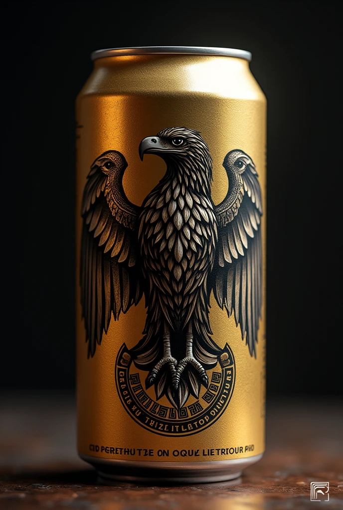 a close up of a can of beer with an eagle on it, shoulder patch design, inka harpy girl, logo has”, no background, by Noe Canjura, with an eagle emblem, copyright tsr , logo art, insignia, not cropped, by Hirosada II, chiascuro, header with logo