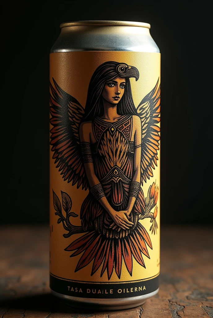 a close up of a can of beer with an eagle on it, shoulder patch design, inka harpy girl, logo has”, no background, by Noe Canjura, with an eagle emblem, copyright tsr , logo art, insignia, not cropped, by Hirosada II, chiascuro, header with logo