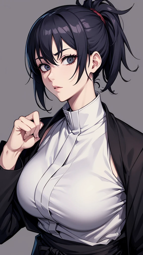 make a new jujutsu kaisen character that is a trad goth woman