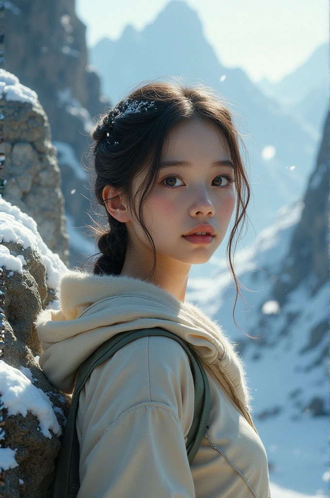 Girl pic in mountain