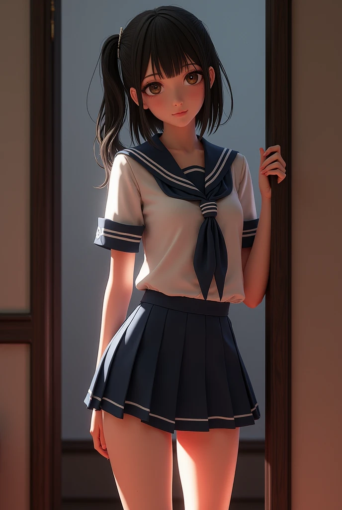Japanese uniform mini skirt Erotic