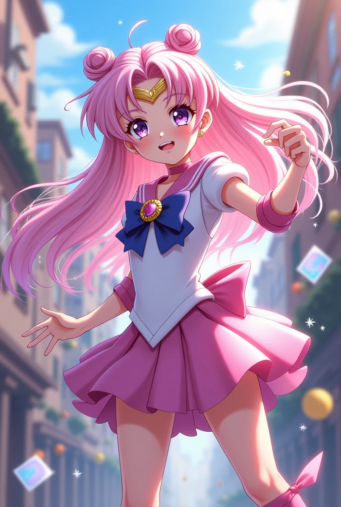 A girl who is a mix of Sailor Moon and Cardcaptor Sakura