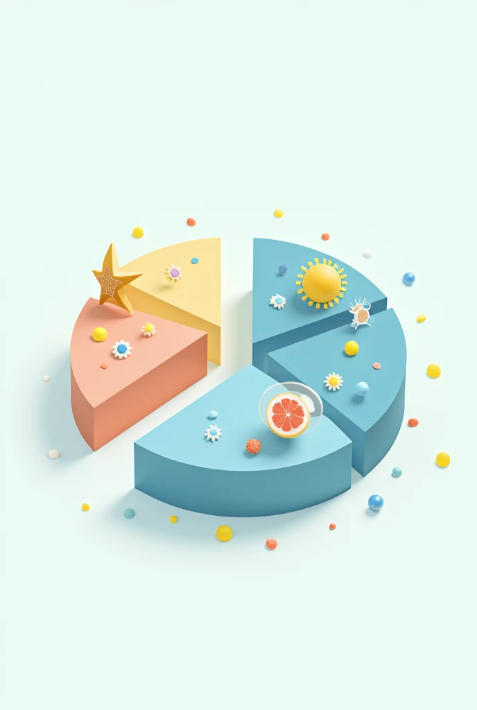 (him: sampling) Pie chart, showing different groups and a sample of each one.