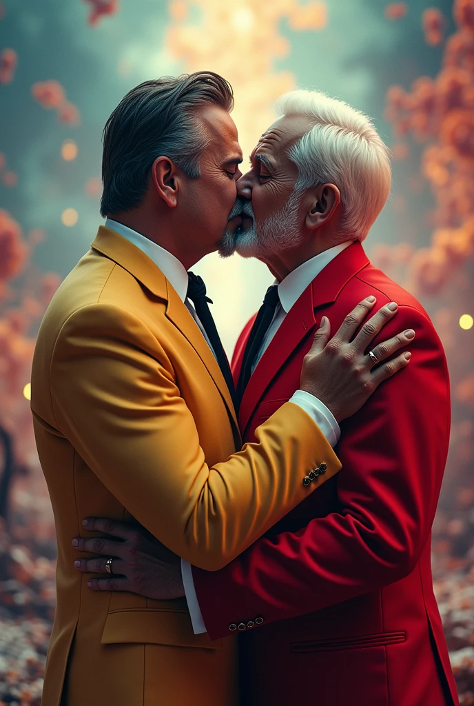 Draw Reikon the reggaeton singer kissing Colonel Sanders
