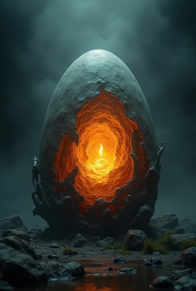 masterpiece, Highest quality, High resolution, High definition、Demon King's Egg、Wear an aura、Remains、dark、