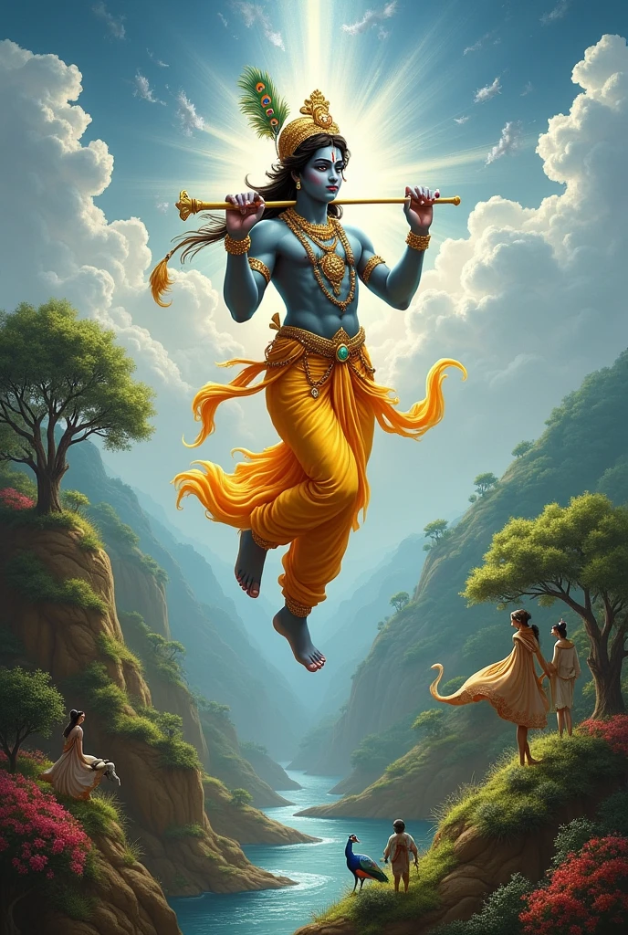 Krishna is going to earth