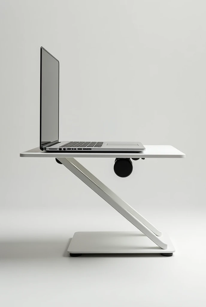 Laptop stand with roller(ball) that move over flat surface