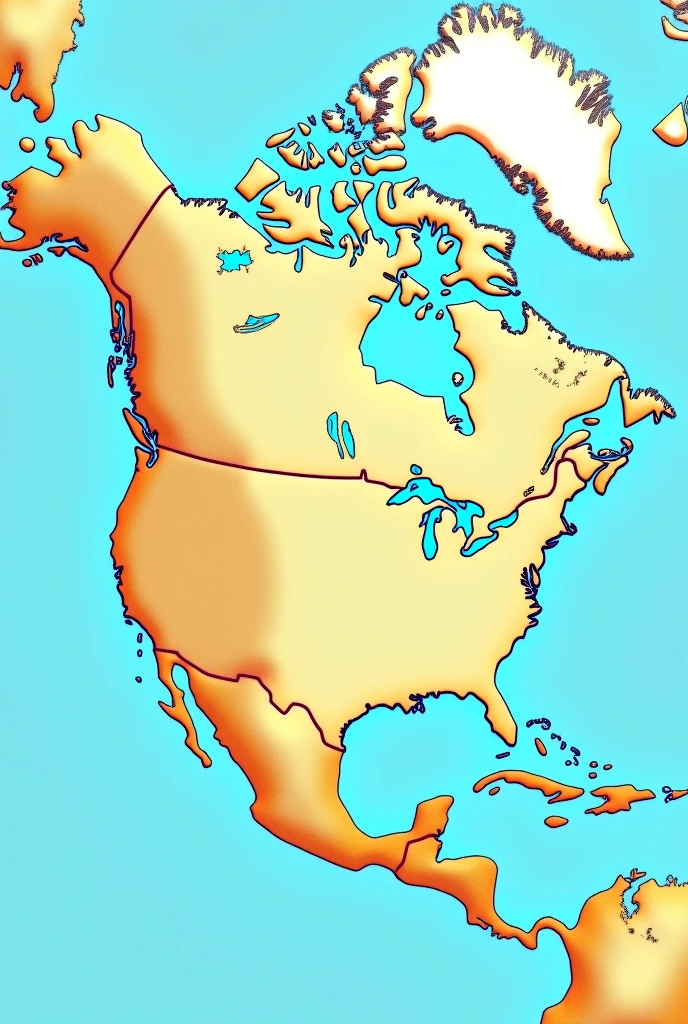 On a map, look for the United States and Colaca, which is in the northern temperate zone, and put it in Spanish.