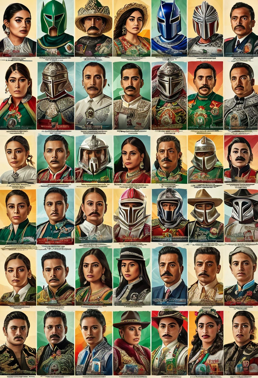 Create a realistic image of the heroes of Mexico's independence