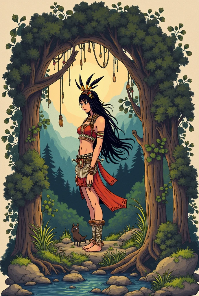 Princess Mononoke who lives in the forest
