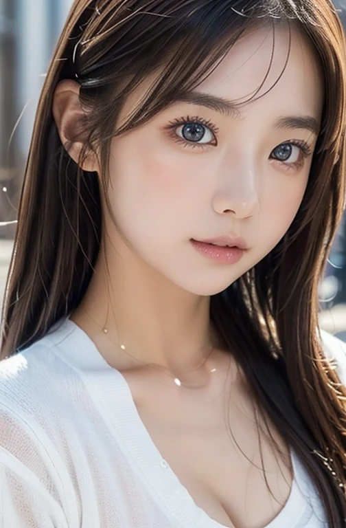 最高qualityのディテール:1.2, Realistic, 8K Ultra HD, High resolution, One Girl:1.2, The 超detailedな, 高qualityのテクスチャ, Intricate details, detailed, 非常にdetailedなCG, 高qualityの影, detailed 美しく繊細な顔, detailed 美しく繊細な目, Depth of written boundary, Ray Tracing, 20th Generation, Cute K-Pop Girls, The Face of Ulzan in Korea:1.1, Narrow Face, Urzan-6500-v1.1:0.6, Pure Eros Face_v1, Glow Eyes, cheek, Glossy Lips, Perfect body, choker、Cleavage、 Brown Hair、ponytail:1.1, street, particle, View the viewer, Photorealistic:1.4, 超detailedな, Photo Real, 4K 8K Ultra HD Full Color RAW Photos, Fujifilm(Medium format:1.2), Hasselblad:1.2, Carl Zeiss:1.1, Incredible dynamic range photography(utility_art:Smoose-768:1.1), High resolution, High pixel count, 明確なdetailed, Clear images, Natural color reproduction, Noise Reduction, High fidelity, quality, Software Improvements, Upscaling, Optimized Algorithms, Professional-level retouching、((Shibuya Ward, Tokyo))、On the way to shopping、((Stylish and Design-Forward Clothing))、Graphic T-shirts: artとロゴ、アニメキャラクターがプリントされたGraphic T-shirtsが流行.、Use for unique styling、Full body photography、 information